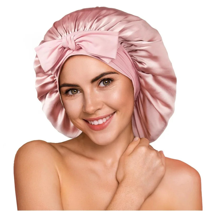 Bonnet de Nuit en Soie de Mûrier 19 Momme — Cheveux Protégés, Anti-Frisottis