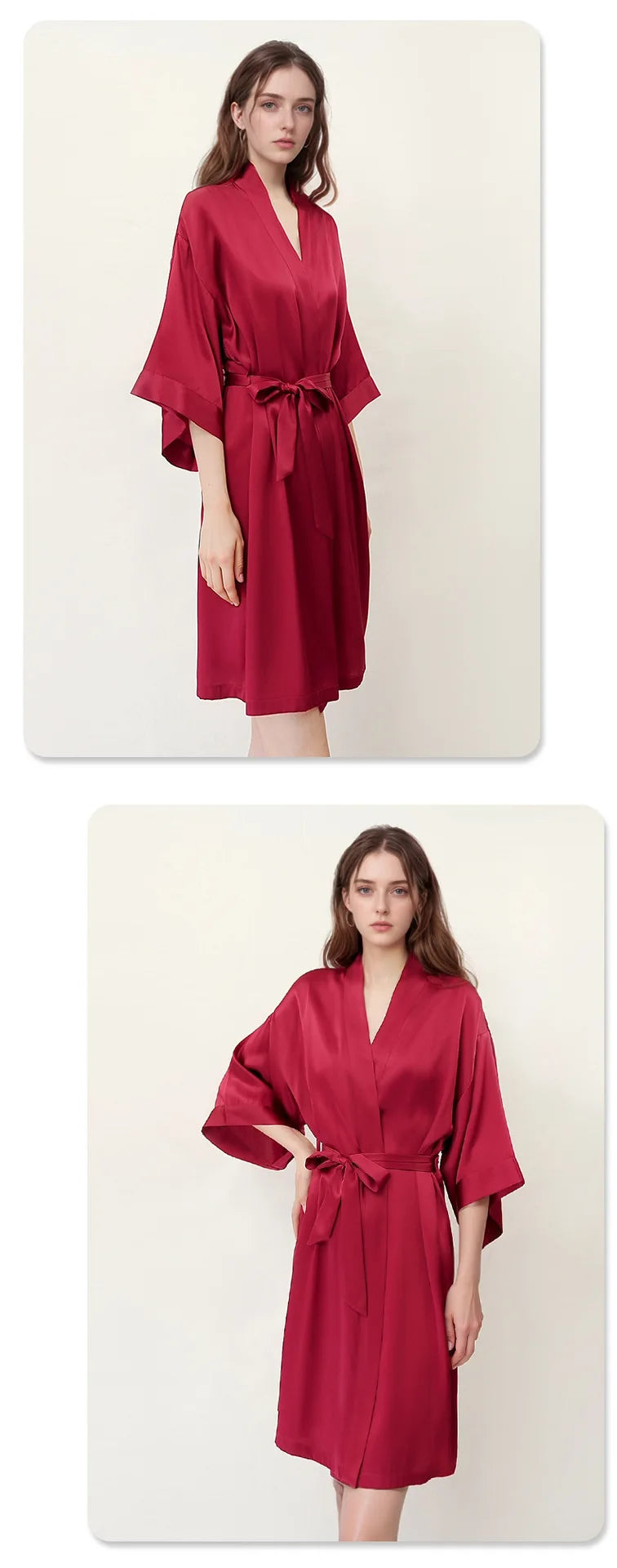 Peignoir en Soie de Mûrier 100% — Élégance & Douceur au Réveil
