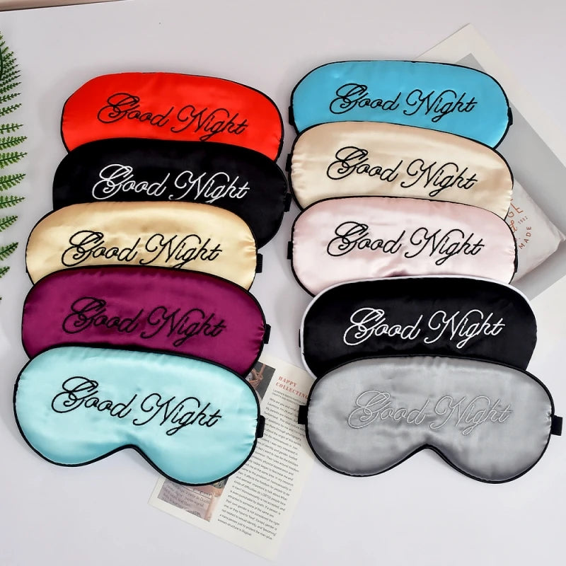 Masque de Sommeil Soie Brodé — Mon Cocon de Nuit