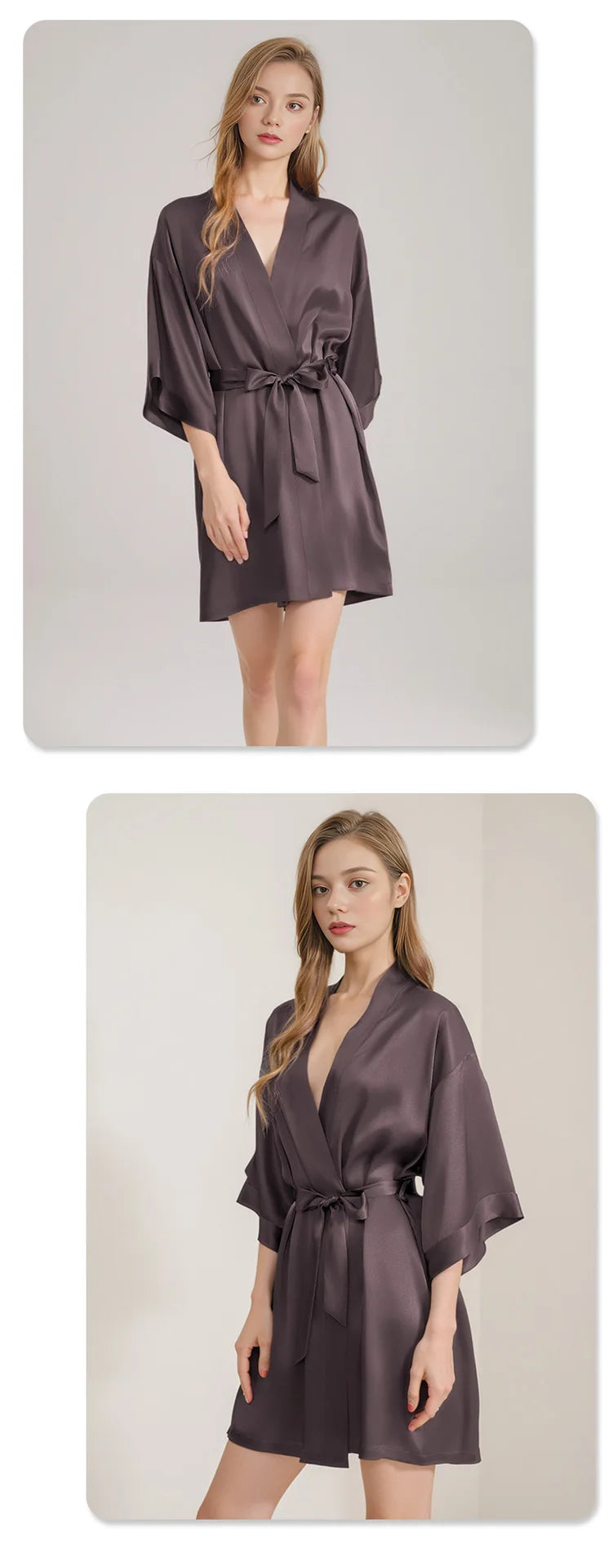 Peignoir en Soie de Mûrier 100% — Élégance & Douceur au Réveil