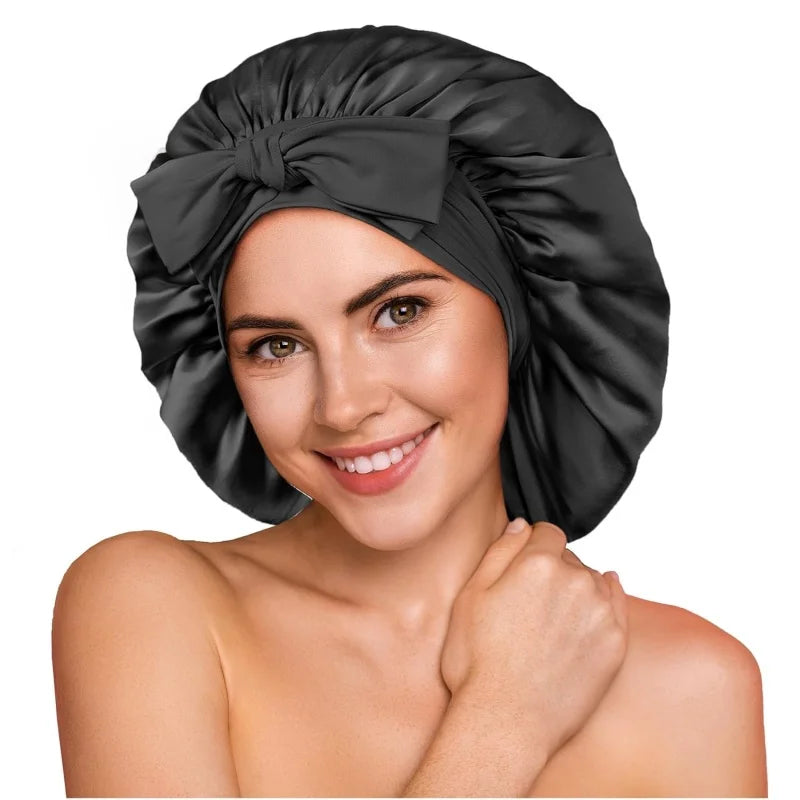 Bonnet de Nuit en Soie de Mûrier 19 Momme — Cheveux Protégés, Anti-Frisottis